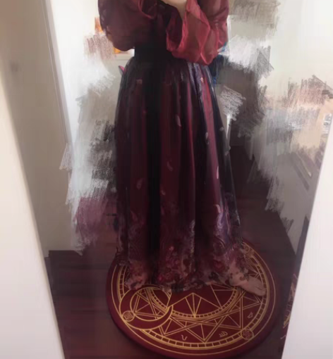 包邮百褶裙 汉服 一片式 裙长大概105左...