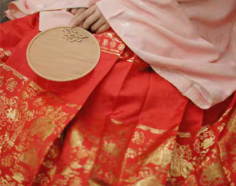 转卖兰若庭汉服太平有象秋冬织金马面 红色x...