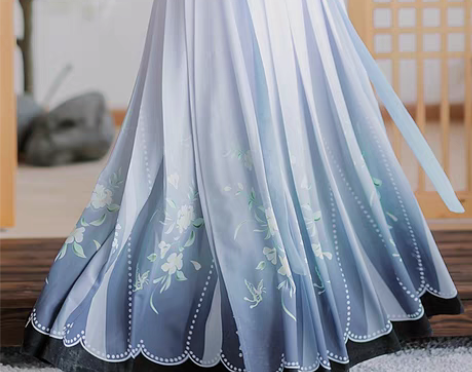 如梦霓裳原创春夏汉服女圆领衫【新梦】蝴蝶刺...