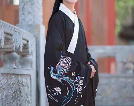 包邮汉服全套如梦霓裳传统男款道袍秋风辞青鸟...