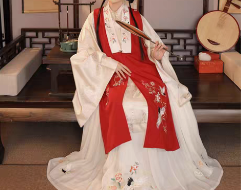 转卖裳云兮原创汉服女【锦鹤】眀制立领长衫暗...