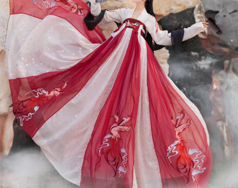 转卖蝉佩凤鸣汉服女正品原创改良中国风重工刺...