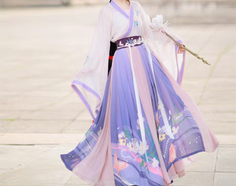 转卖蝉佩紫韵原创汉服女装魏晋风交领齐腰襦裙...