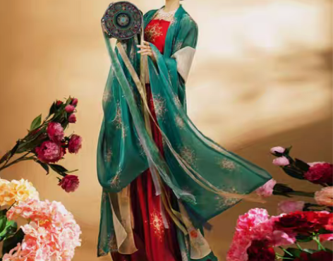 转卖蝉佩汉服女唐制正品原创中国风大袖衫齐胸...