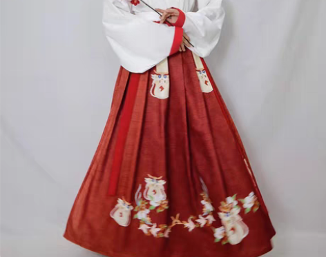 转卖原创明制汉服女古装春秋季中国风红色加厚...