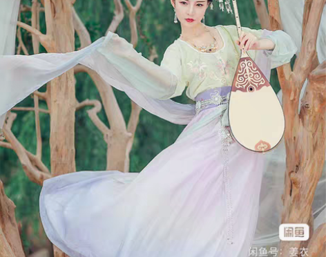 包邮【租】【汉服】都城南庄原创齐腰袒领襦裙...