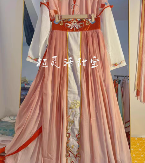 包邮都城南庄汉服筱筱兔齐胸襦裙一片式夏季薄...