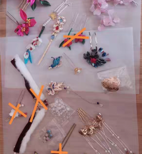 包邮出汉服发饰配饰孤品白菜样品清仓簪娘发梳...