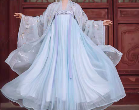 包邮五五年原创汉服女 汐月 对襟齐胸襦裙大...