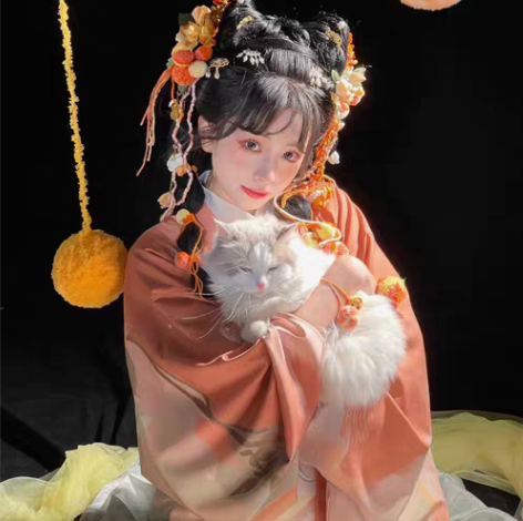 【出租汉服】七月夕 诸神黄昏 明制方领绣花...