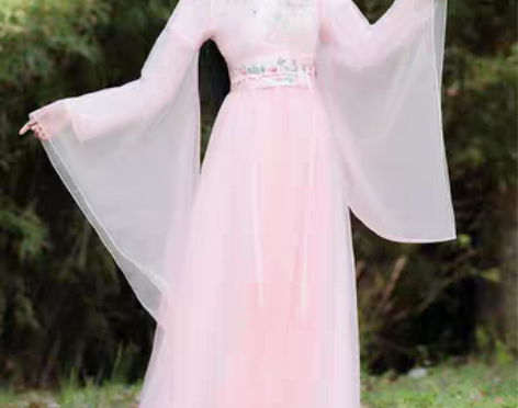 转卖汉服广袖流仙裙粉色超仙气日常学生古风飘...