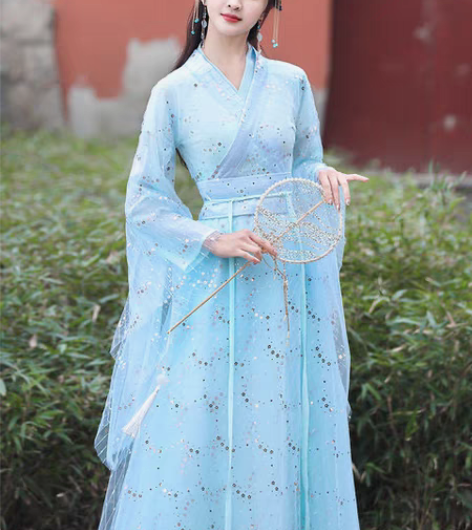 转卖汉服女正品原创春秋广袖流仙裙中国风改良...