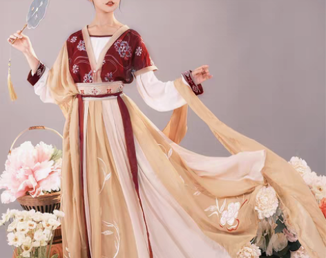 转卖耀春醉芙蓉原创唐制汉服女中国风对襟褙子...