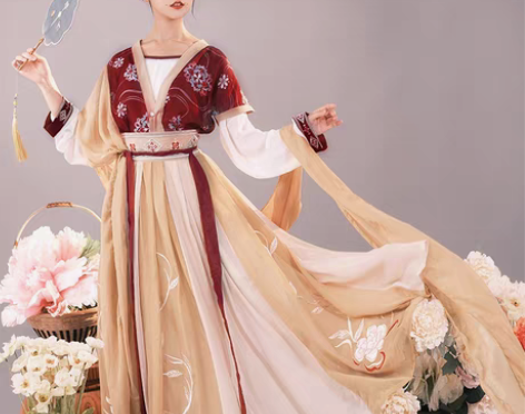 转卖耀春醉芙蓉新款原创汉服唐背子对襟衫十二...