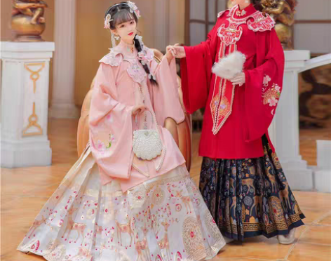 转卖汉旭鹿迎媄玥明制汉服女全套织金妆花马面...