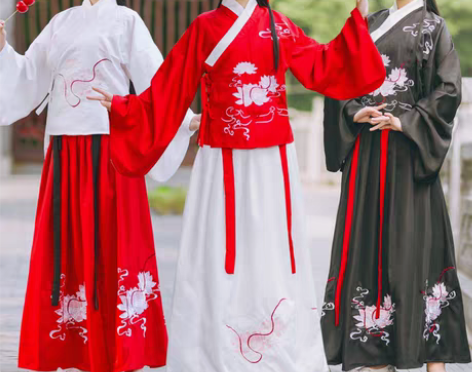 转卖汉旭云溪客明制汉服女原创套装袄裙交领绣...
