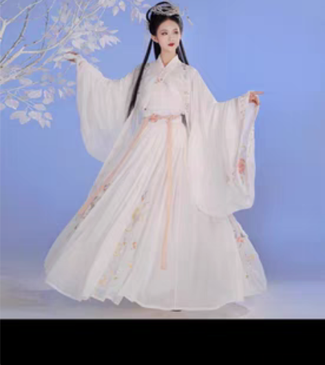 包邮柒邑原创汉服女凤鸾缔对襟交领齐腰大袖衫...