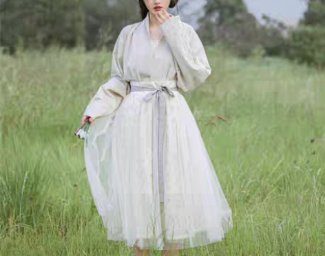 转卖司南阁原创【晴空】汉服女款宋制米色飞机...