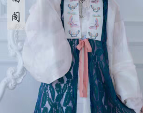 转卖|司南阁| 原创明制汉服千山黛 一片式...