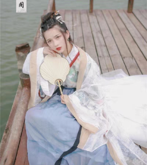 包邮司南阁上宫魏晋汉服大全套 四件套 帮朋...