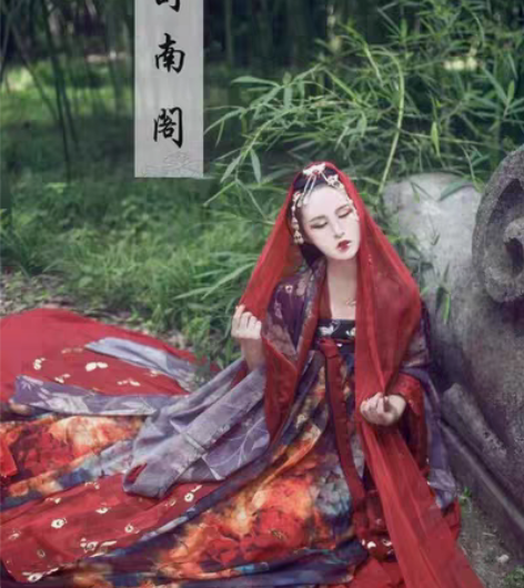 司南阁 胭脂汉服  唐制齐胸汉服出租 下裙...