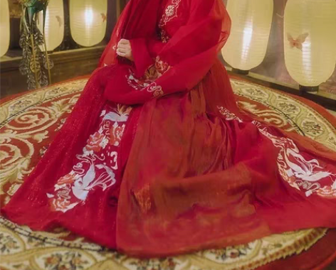 包邮汉衣晟道凤求凰套装汉服婚服交领齐腰套装...