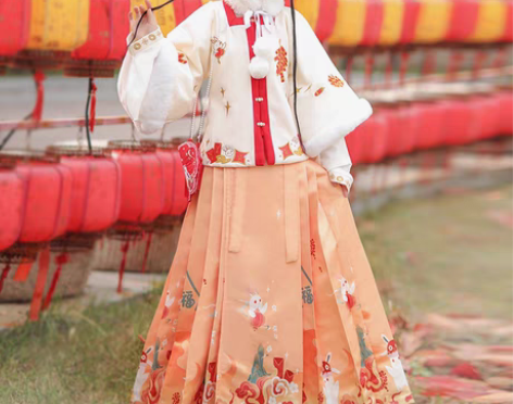 转卖明制袄裙汉服女兔年拜年服 玉兔祈福 2...