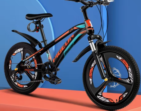 包邮全新飞鸽山地儿童自行车中小学生碟刹变速...