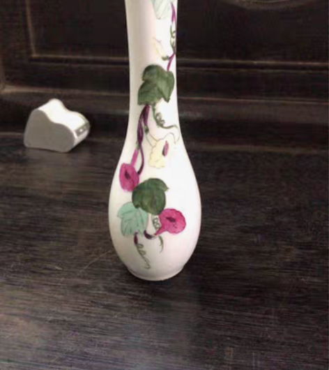 包邮年代浅，手绘牵牛花，色彩鲜艳，画工好，...