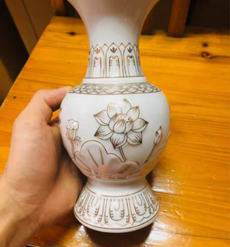 天御阁观音净水瓶供佛白色陶瓷花瓶摆件家用客...