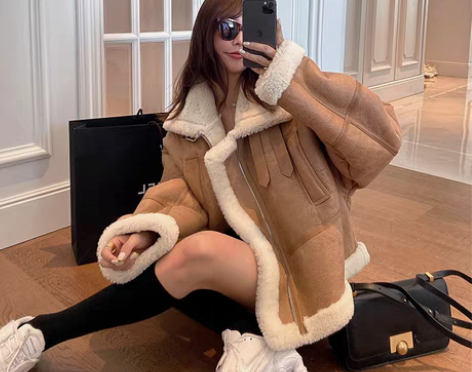 转卖付智恩 城市猎人 进口美利奴皮毛一体女...