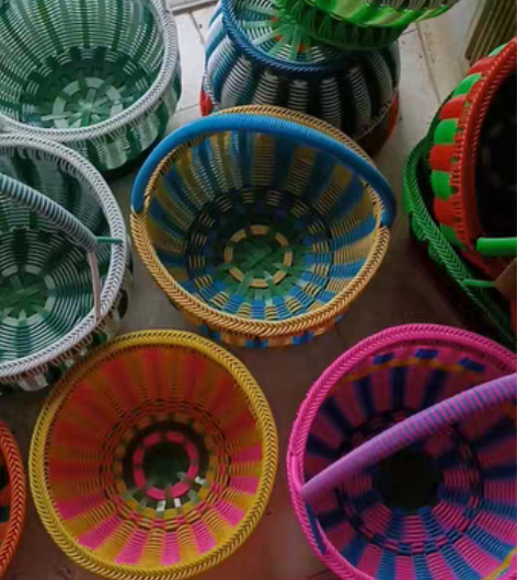 纯手工编制的手提篮子果盘,水果专用 感兴趣...
