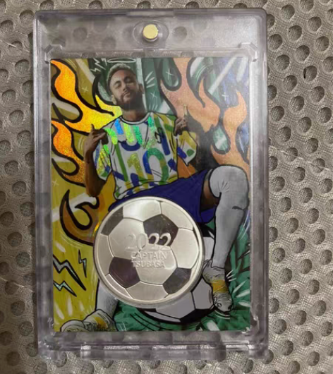 包邮足球小将999纯银币内马尔首编！01/...