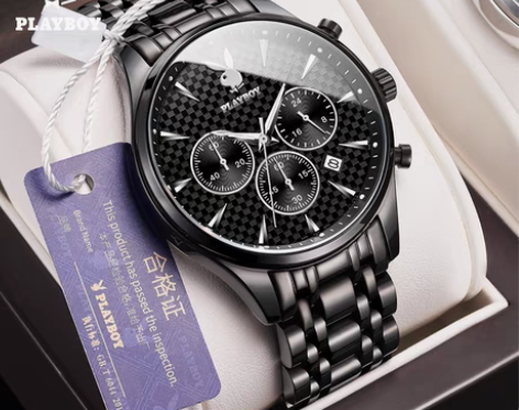 转卖2021年新款正品牌花花公子手表男士全...