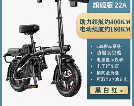 转卖【活动价】德国名顶折叠电动自行车锂电池...