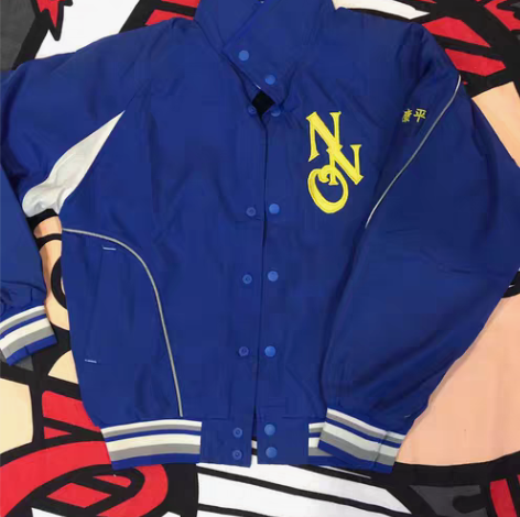 ZETT捷多正品日本棒球定制秋季夹克古着蓝...