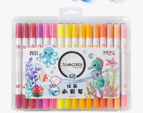 转卖真彩48色软头水彩笔套装儿童用12色幼...