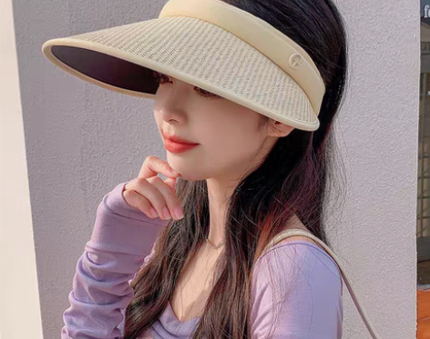 转卖大檐遮阳帽女防晒草帽夏季骑车户外防晒帽...