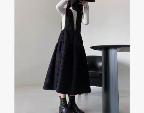 转卖拖延症 / 自制小众面料 暗黑风中长款...