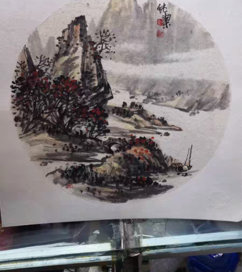 包邮山水国画 作画者:谢纯洁 ...