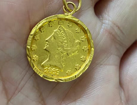 包邮晚清民国足金吊坠 有款：足金；重：5....