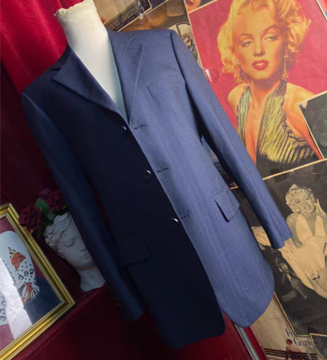 花花公子男士条纹西装170/92b 长74...