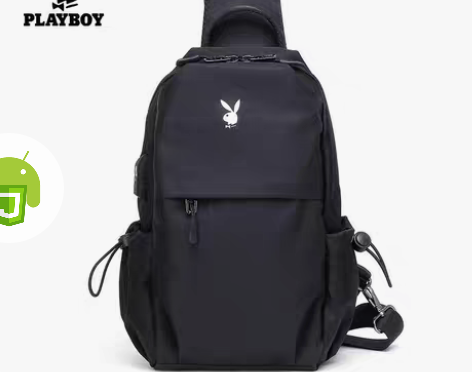 转卖花花公子男士斜挎包休闲男包多功能胸包单...