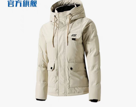 转卖鸿星尔克女棉服2019冬季新款棉袄外套...