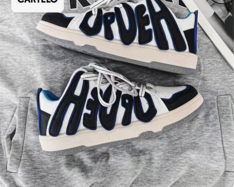 包邮卡帝乐鳄鱼男鞋潮流百搭运动鞋字母ins...