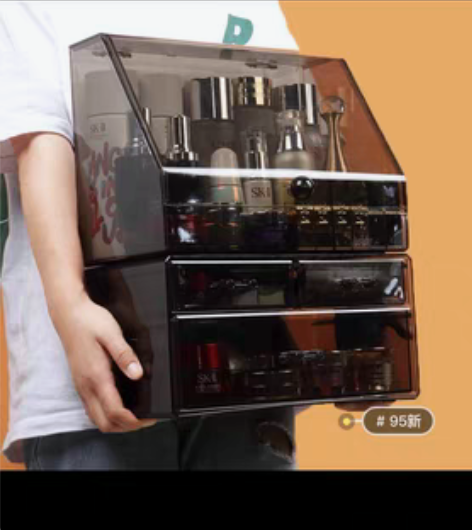 包邮有赠品！ 透明防尘化妆品收纳盒 桌面置...