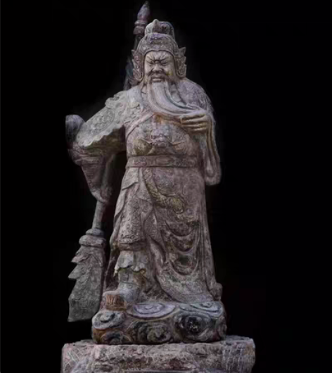 【清代●武圣关公】 材质 青石，尺寸 长7...
