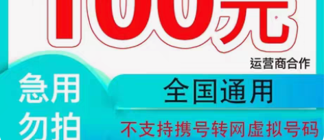 包邮移动 100元 移动支持地区：贵州/北...