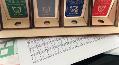包邮木质垃圾分类玩具垃圾桶   如图全新已...