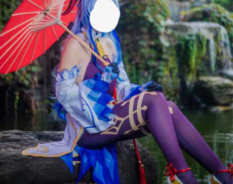 包邮【已约换】甘雨非名家cos服大全套l码...